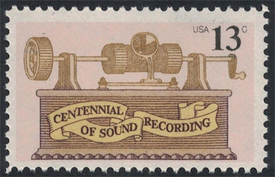 13c Sound Recording stamps | Vintage Unused Postage Stamp | Pack of 10 |  Record Player | Thomas Edison | Inventions | Stamps for mailing